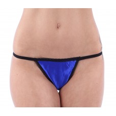 Classified Satin G String in Blue